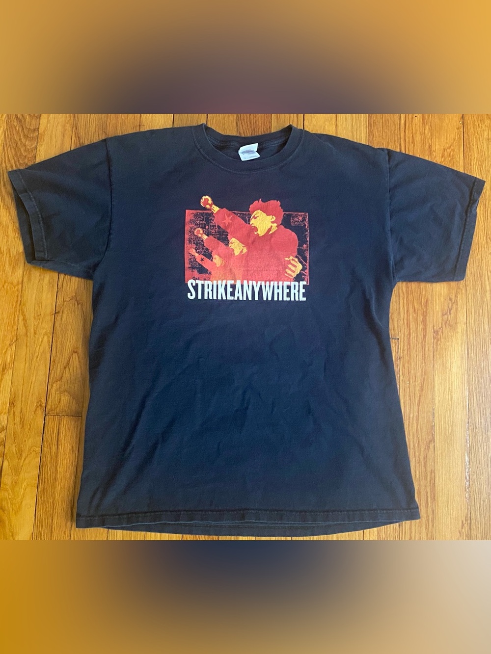 STRIKE ANYWHERE Vintage “Exit English” Black T-Shirt.